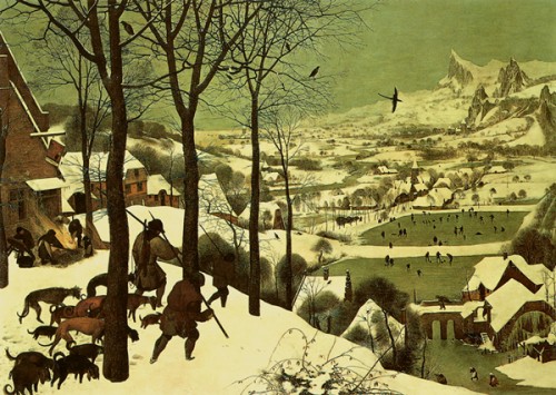 Cazadores en la nieve de Brueghel