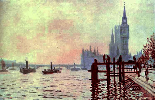 Vista del Támesis y el Parlamento de Monet