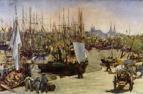 El puerto de Burdeos de Manet