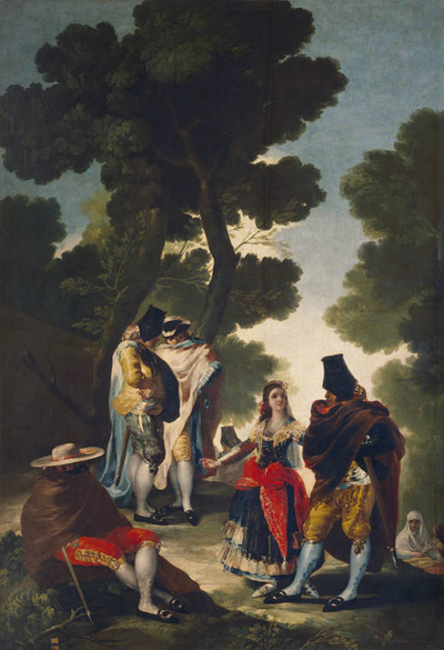 La maja y los embozados de Goya