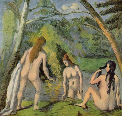 Las tres bañistas de Cezanne