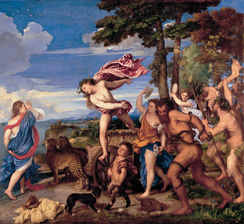 Baco y Ariadna de Tiziano