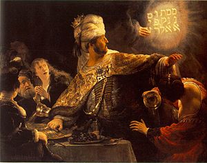 El festín de Baltasar de Rembrandt