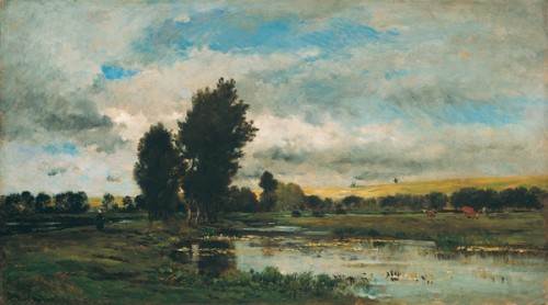 'French_River_Scene',_oil_on_panel_painting_by_Charles-François_Daubigny