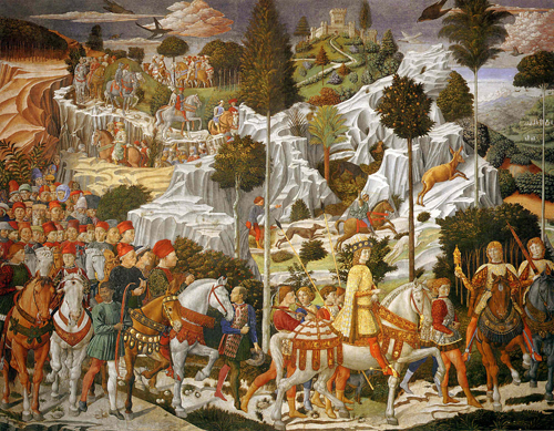 El viaje de los Reyes Magos a Belén de Gozzoli