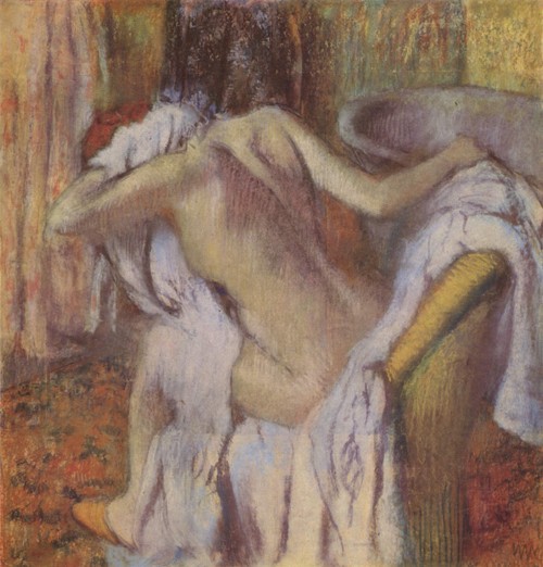 Mujer secándose después del baño de Degas
