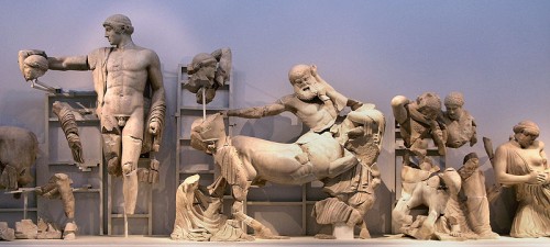 21. fronton del templo de Zeus en Olimpia