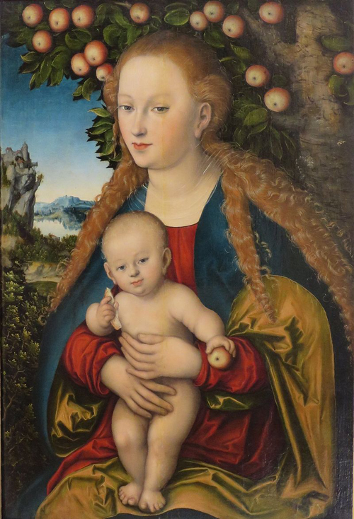 La Virgen y el Niño bajo un manzano de Cranach