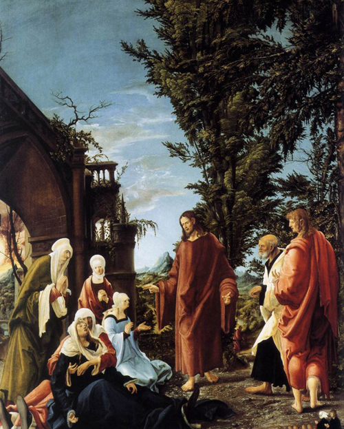 Cristo despidiéndose de su madre de Altdorfer