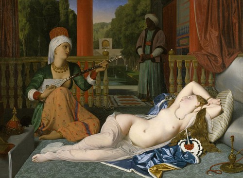 800px-Jean-Paul_Flandrin_-_Odalisque_with_Slave_-_Walters_37887