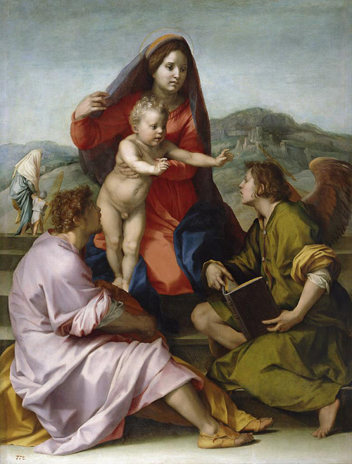 Virgen y el Niño entre San Mateo y un ángel de Andrea del Sarto