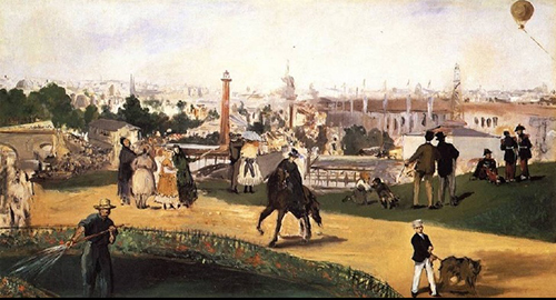 Vista de la Exposición Universal de 1867 de Manet