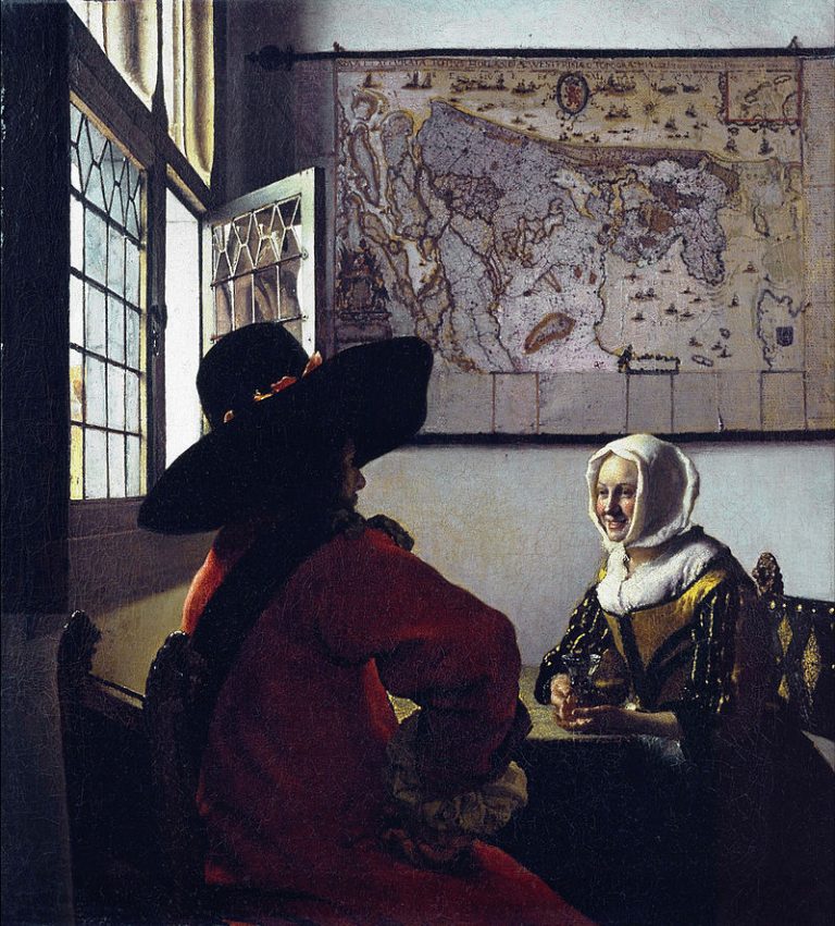 Militar y muchacha riendo, Vermeer La guía de Historia del Arte