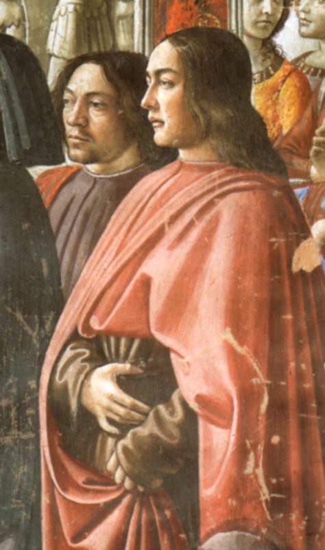 Domenico_ghirlandaio,_autoritratto_(left)_con_sebastiano_mainardi_(right)_cappella_Tornabuoni,_annuncio_dell'angelo_a_zaccaria,_detail