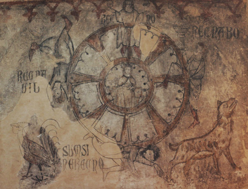 Pintura mural de la Ruleta de la Fortuna