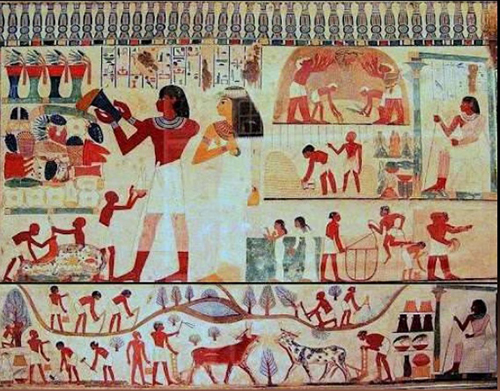 Pinturas de la tumba del escriba Nakht