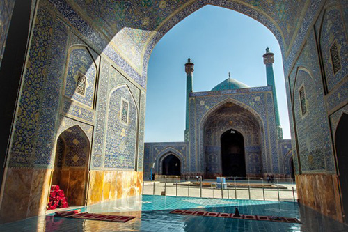 Iwan en la Mezquita del Shah