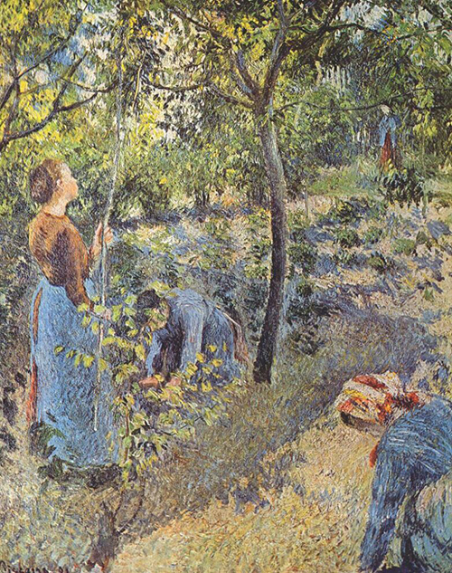 Las recolectoras de manzanas de Pissarro